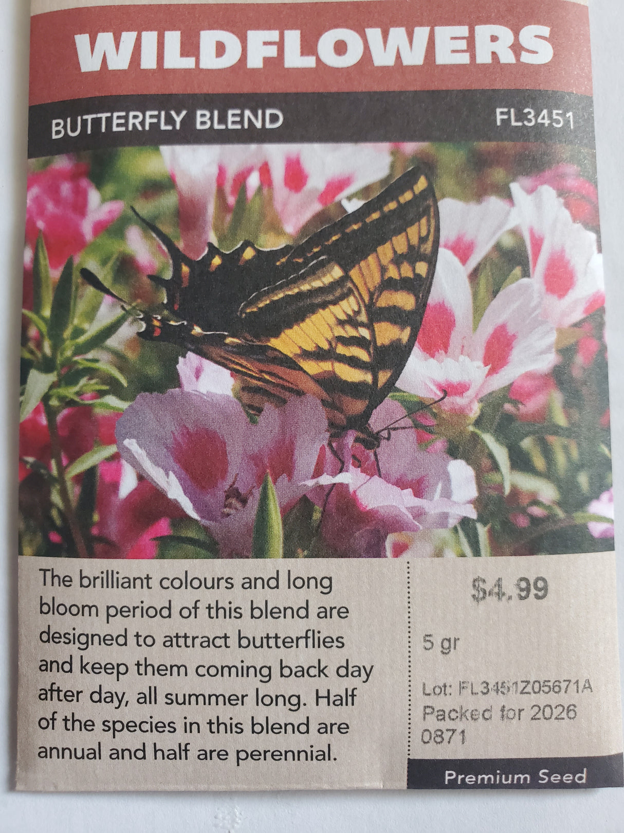 SEEDS - WILDFLOWERS BUTTERLY BLEND