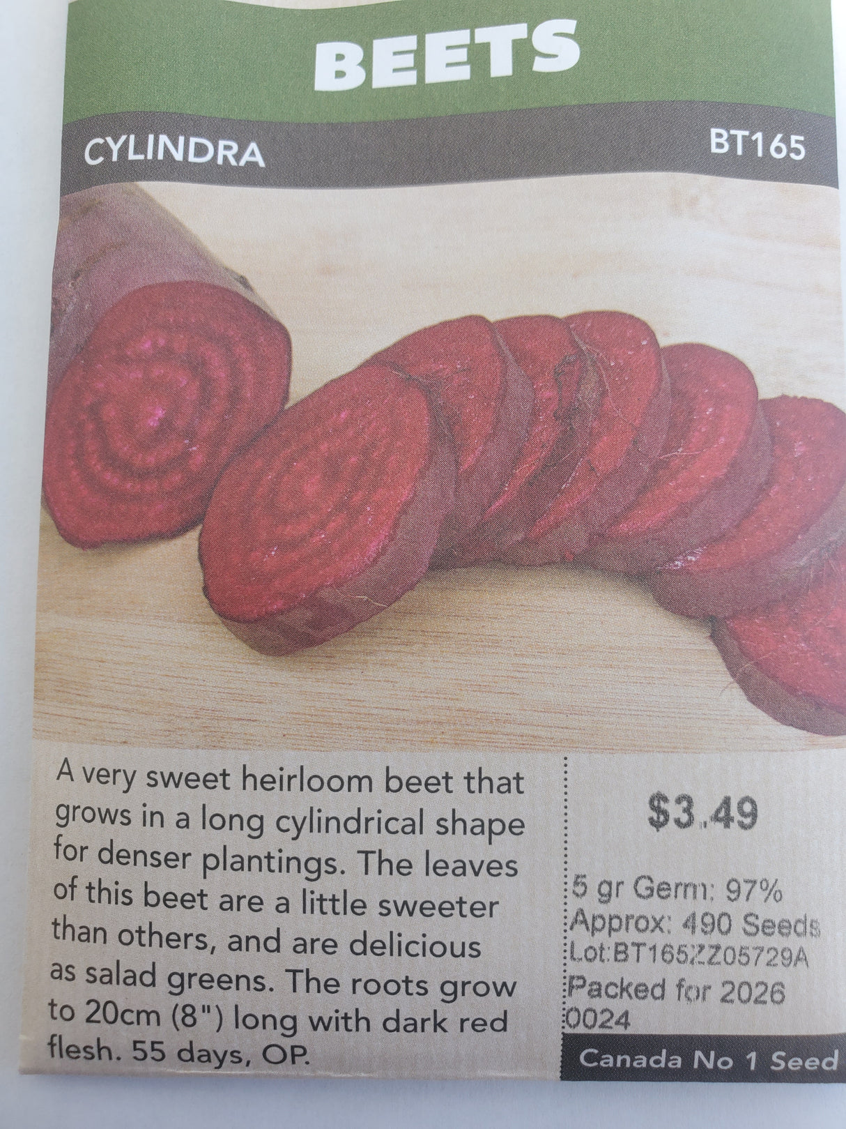 SEEDS - BEETS CYLINDRA