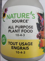 NATURES SOURCE 640Z PLANT FOOD