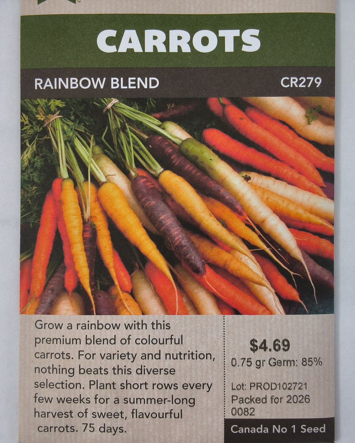 SEEDS - CARROTS RAINBOW BLEND